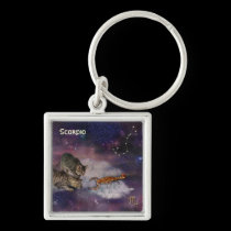 Scorpio for Cat Lovers keychains