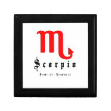 Scorpio, Horoscope, zodiac, astrology Trinket Boxes