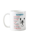 Scorpio Horoscope Zodiac Sign mugs