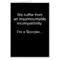 Scorpio Incompatibility cards by BlackCards Scorpio Incompatibility cards