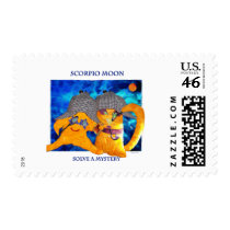 Scorpio Moon Postage Stamp