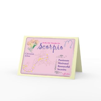 Scorpio Birthday Card
