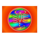 Scorpio Rainbow Color Zodiac Scorpion Postcard