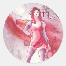 Scorpio Round Sticker