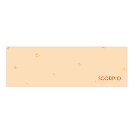 Scorpio - Skinny Business Cards (back side)