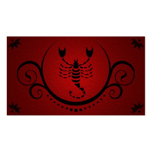 scorpio sophistications business card template (front side)
