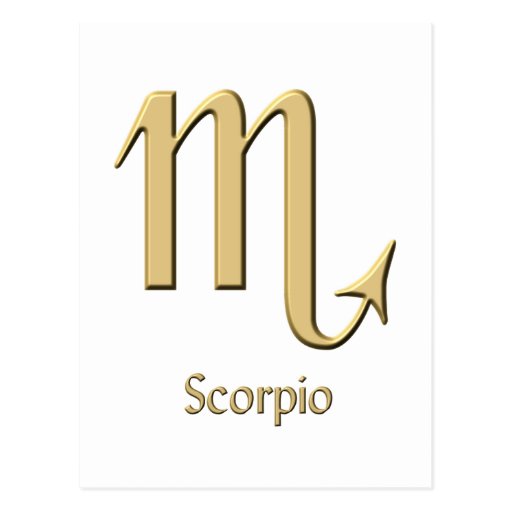 Scorpio symbol post card