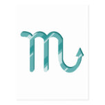 Scorpio symbol post cards