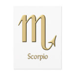 Scorpio symbol post card