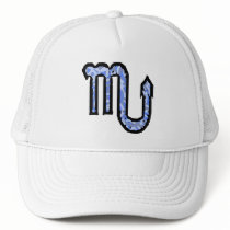 Scorpio Symbol (style1_blue) hat
