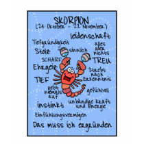 scorpio wordcloud shirt - Skorpion