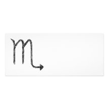 Scorpio. Zodiac Astrology Sign. Black. Personalized Invitations