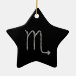 Scorpio. Zodiac Astrology Sign. Black. Christmas Ornaments