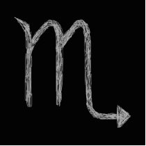 Scorpio. Zodiac Astrology Sign. Black. Photo Cutout