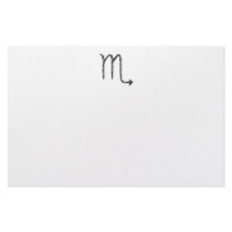 Scorpio. Zodiac Astrology Sign. Black. Stationery Paper