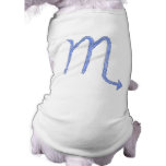Scorpio. Zodiac Astrology Sign. Blue. Doggie T-shirt