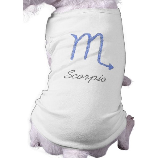 Scorpio. Zodiac Astrology Sign. Blue. Pet Tshirt