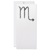 Scorpio. Zodiac Astrology Sign. Rack Card