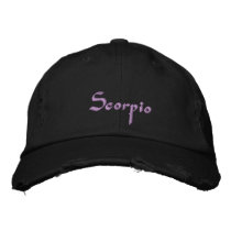 Scorpio Zodiac Embroidered Cap / Hat Embroidered Baseball Caps