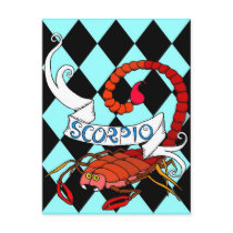 Scorpio zodiac postcard