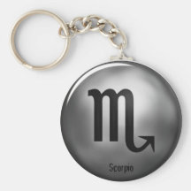 Scorpio Zodiac Silver Color Keychain