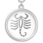 Scorpio Zodiac Star Sign In Light Silver necklaces
