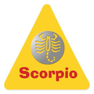 Scorpio Zodiac Star Sign Silver Premium sticker