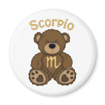 Scorpio Zodiac Teddy Bear magnets