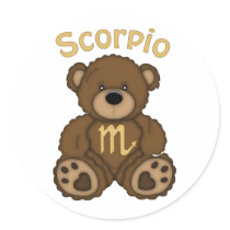Scorpio Zodiac Teddy Bear stickers