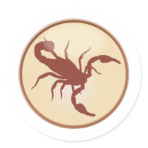 Scorpion Round Stickers