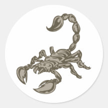 Scorpion Round Stickers