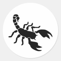 Scorpion Round Stickers