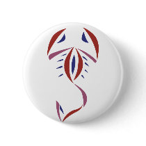 Scorpion Tattoo Pinback Button