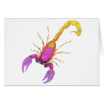 Scorpion Watercolor Card