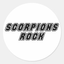 Scorpions Rock Round Stickers