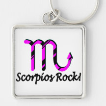 Scorpios Rock Pink and Black Keychains