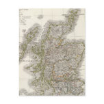 Scotland Atlas Map Post Cards