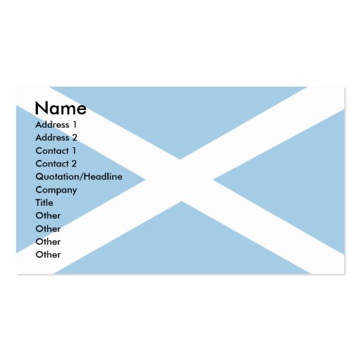 Scotland Flag Business Card (front side)