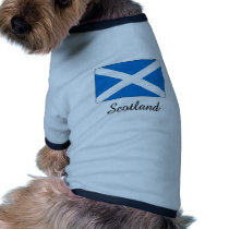 Scotland Flag Design Dog T-shirt
