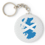 Scotland Flag Map full size Key Chains