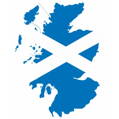 Scotland flag map for the Scottish pride.
