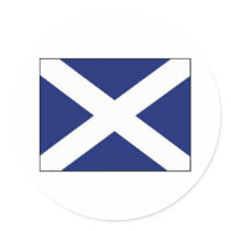 SCOTLAND FLAG ROUND STICKERS