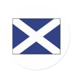 SCOTLAND FLAG ROUND STICKERS