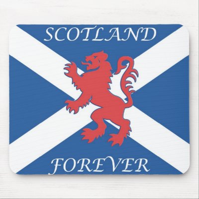 Scotland Forever Lion Rampant Mousepad by memphisto