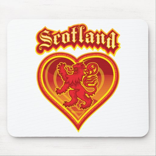 Scotland Heart Mouse Mats