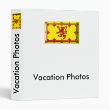 Scotland Lion Flag Jewel 3 Ring Binder