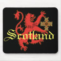 Scotland Rampant Lion Celtic Cross Mousepad by MistaSCARY Scotland Rampant Lion Celtic Cross Mousepad