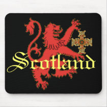 Scotland Rampant Lion  Celtic Cross Mousepad