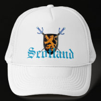 Scotland Rampant Lion Cross Swords Baseball Hat by MistaSCARY Scotland Rampant Lion Cross Swords Baseball Hat