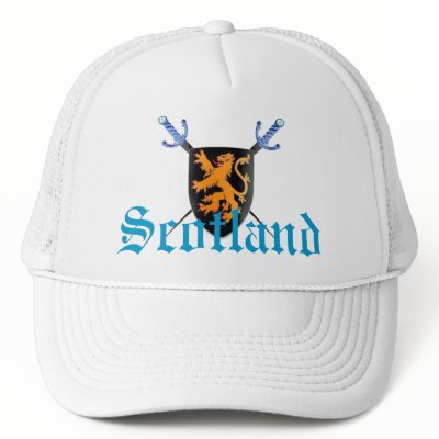 Scotland Rampant Lion Cross Swords Baseball Hat by MistaSCARY